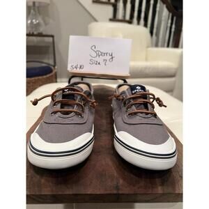 Sperry Striper II CVO Grey Canvas Sneakers Women’s Size 7 Boat Shoe Style